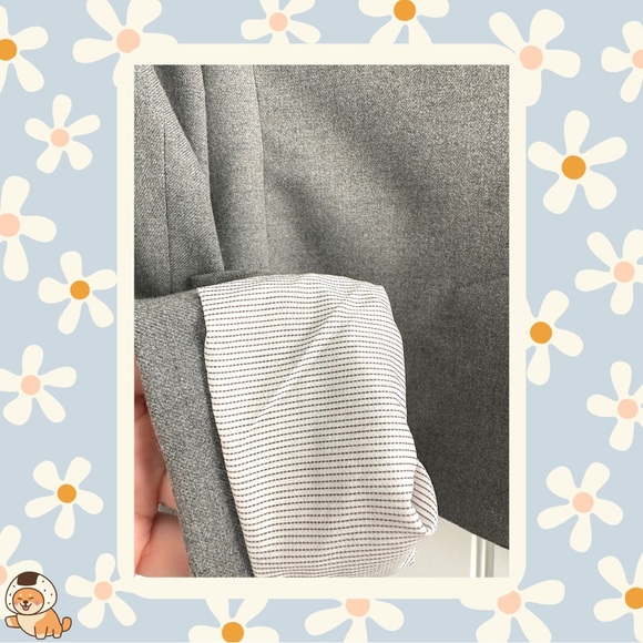 Banana Republic Grey Equestrian Blazer Jacket, Sz 4 - Picture 8 of 13